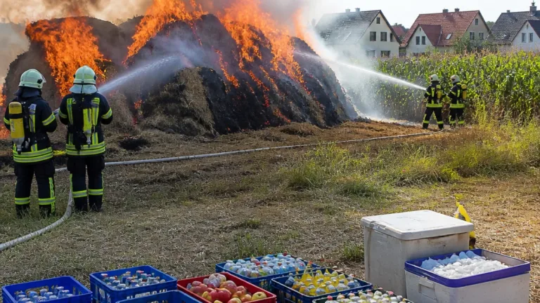 Feuer am östlichen Stadtrand: Feuerwehr verhindert Ausbreitung in Magdeburg