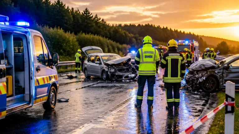 Frontalcrash auf B41 bei Hochstetten-Dhaun: Eine Tote, mehrere Verletzte