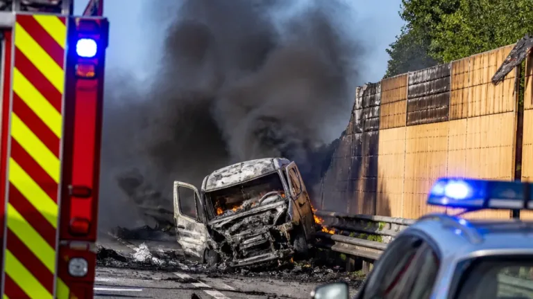 Gefahrgut-Transporter auf A1 bei Sottrum explodiert – A1 stundenlang gesperrt