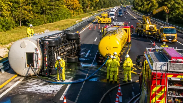 Gefahrgut-Unfall auf A6 bei Heilbronn: Teilfreigabe nach Umladung, Reinigungsarbeiten laufen