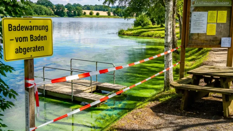 Gesundheitsamt warnt vor Baden: Blaualgen am Baggersee bei Bamberg nachgewiesen