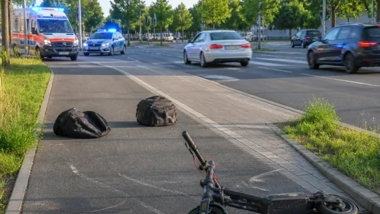 Gießen: Zwei 14‑Jährige bei Sturz von E‑Roller verletzt – Fahrerinnen fuhren weiter
