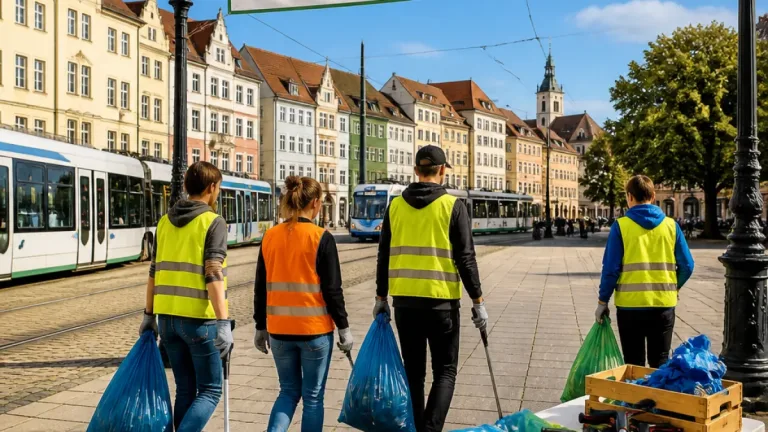 Görlitz ruft zur Sauberkeitsaktion auf – Müllsammeln am Lutherplatz und Kürbiswiegen in Ludwigsdorf
