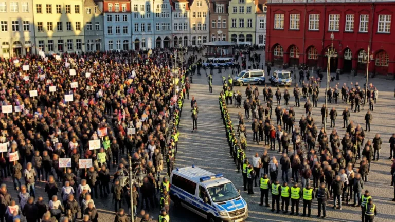 Greifswald: Polizei registriert rund 600 Teilnehmende bei Hahne-Kundgebung und 200 Gegenprotest