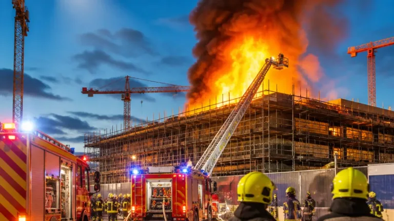 Großbrand auf Baustelle in Stuttgart-Rot löst zahlreiche Fehlalarme und Hubschraubereinsatz aus
