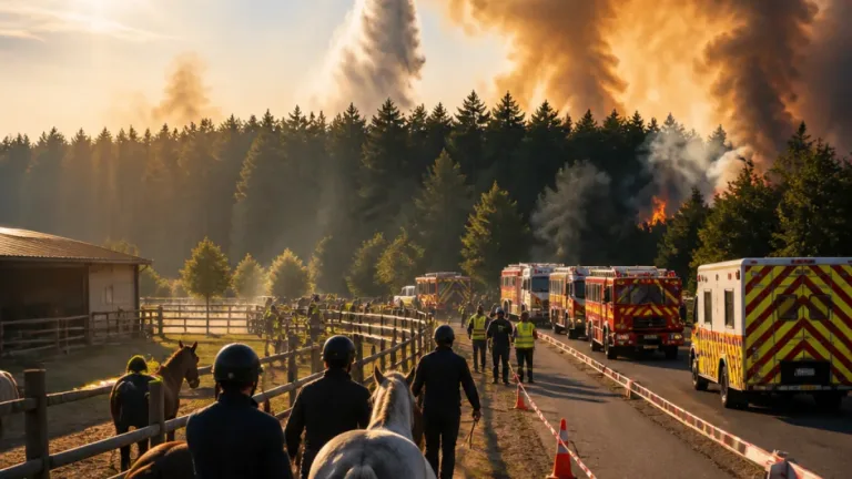 Großbrand bei Illingen: 400 Einsatzkräfte kämpfen gegen ausgedehnte Waldflächen in Flammen
