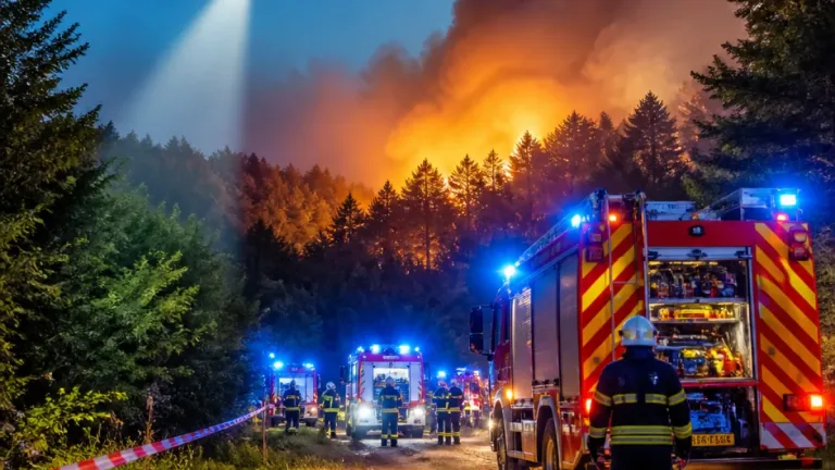 Großbrand bei Meßbach: Rauchwolke über Plauen sorgt für anhaltenden Einsatz