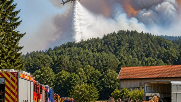 Großbrand im Landkreis Neunkirchen: Waldfeuer weitet sich auf 5,7 Hektar aus