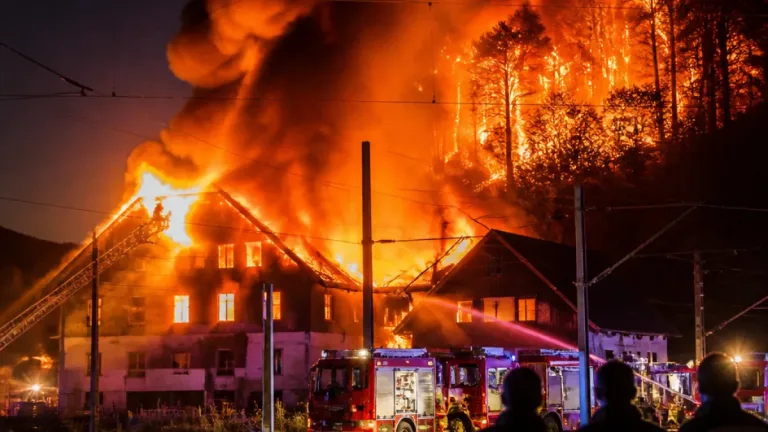 Großbrand in Gutach: Bauernhaus brennt, Schwarzwaldbahn vorübergehend gesperrt