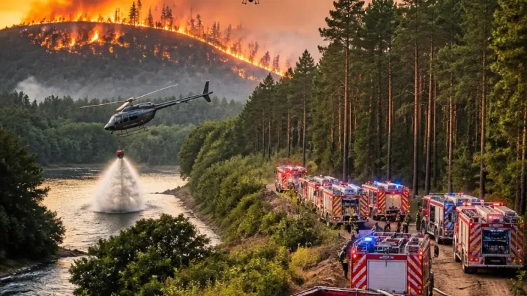 Großeinsatz in Main-Kinzig: Feuerwehr bekämpft mehrere Waldbrände unter schwierigen Bedingungen