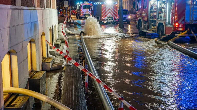 Großer Rohrbruch in Spandau-Siemensstadt legt Strom und Keller unter Wasser
