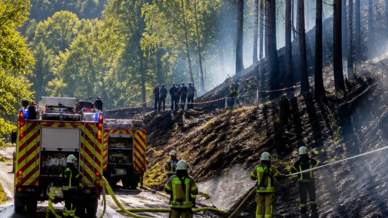 Großer Waldbrand bei Bad Schwalbach: Feuerwehr vermutet Brandstiftung