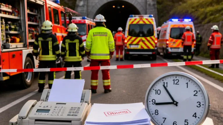 Großübung im Sandbergtunnel legt erhebliche Mängel in Alarmierungskette offen