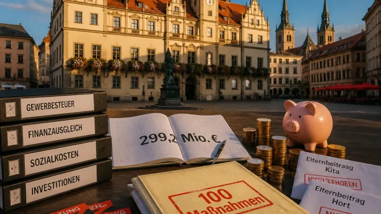 Halle (Saale) plant 299,2 Millionen Euro Einsparungen bis 2035 – 100 Maßnahmen gegen Haushaltskrise