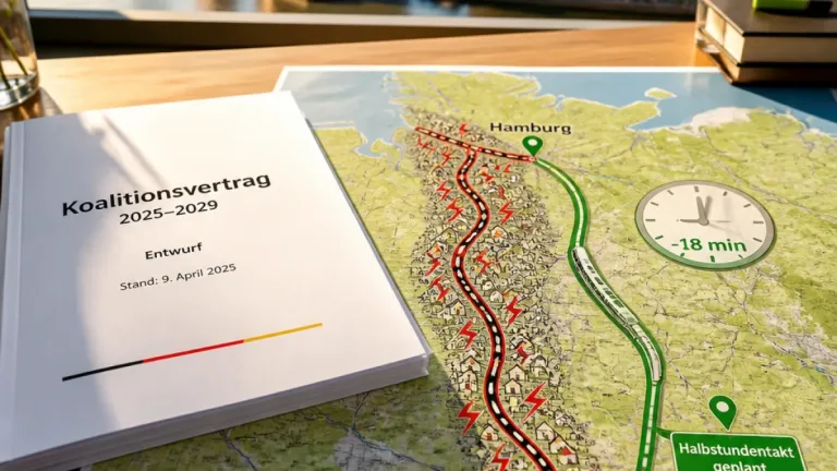 Hamburg: Koalitionsentwurf favorisiert neue Bahntrasse statt Ausbau nach Hannover