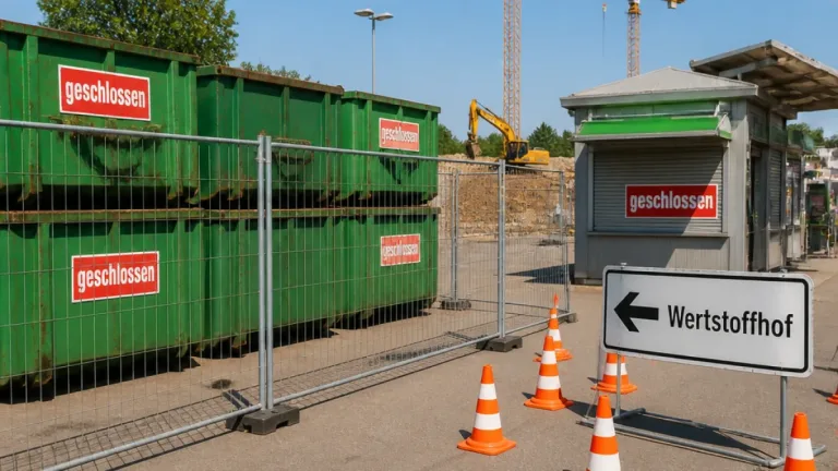 Hamm: Annahmestelle auf Ökonomierat‑Peitzmeier‑Platz für eine Woche geschlossen – Neubau eines zweiten Wertstoffhofs beginnt