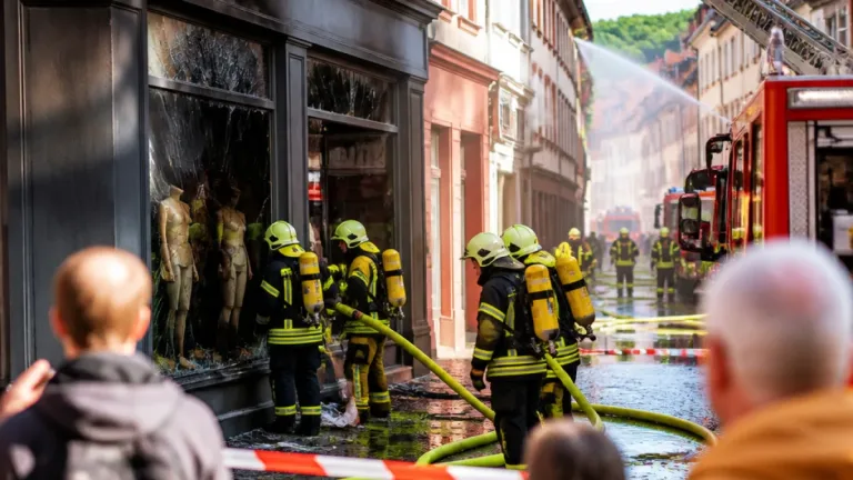 Heidelberg: Brand in Modegeschäft in der Altstadt verursacht hohen Sachschaden