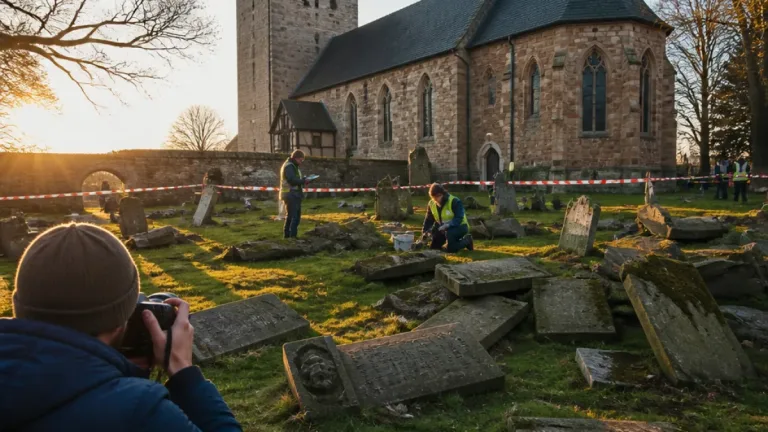 Hildesheim: Unbekannte stürzen zahlreiche Grabsteine an Wehrkirche St. Martin um