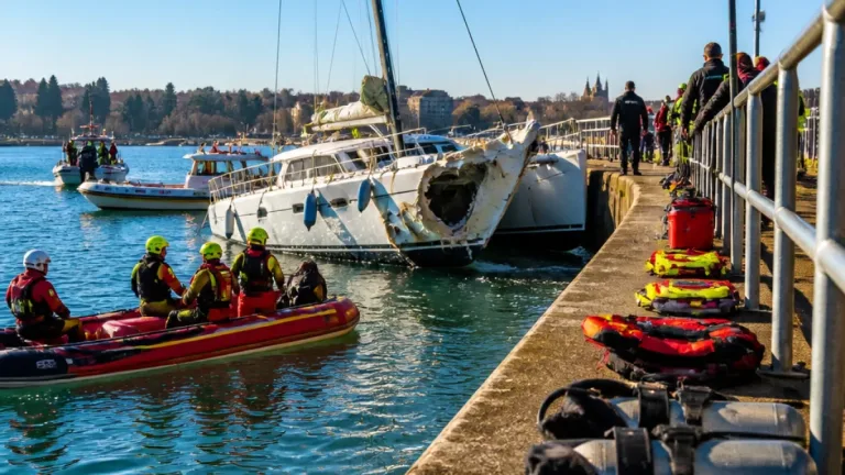 Katamaran rammt Hafenmauer in Konstanz – zwölf Verletzte, Ursache noch ungeklärt