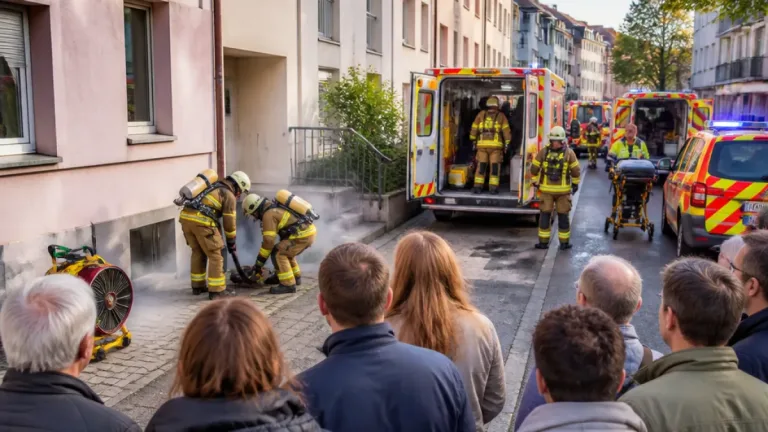 Kellerbrand in Mönchengladbach: Zwei Bewohner nach Löschversuch mit Rauchgasintoxikation ins Krankenhaus