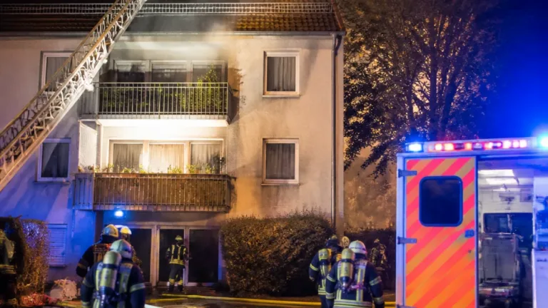 Kiel: Feuerwehr rettet acht Menschen bei Wohnhausbrand im Stadtteil Südfriedhof