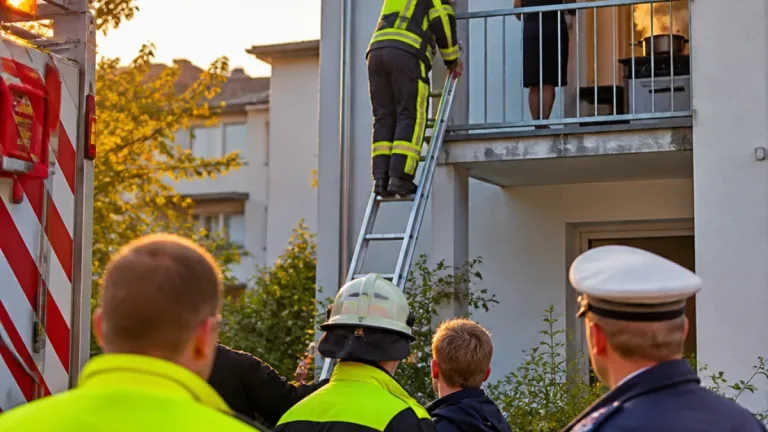 Kleinkind sperrt Mutter auf Balkon aus: Feuerwehr-Einsatz in Reutlingen
