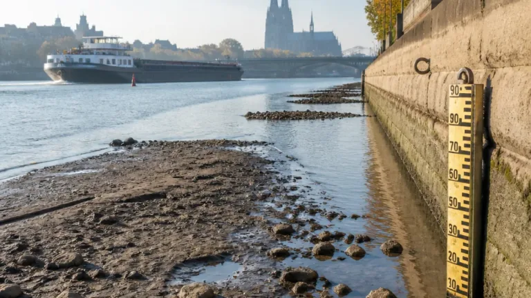 Köln erlebt historischen Tiefstand: Rheinpegel sinken weiter