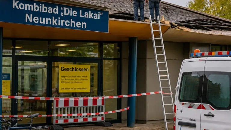 Kombibad „Die Lakai“ in Neunkirchen wegen Dachschadens bis auf Weiteres geschlossen