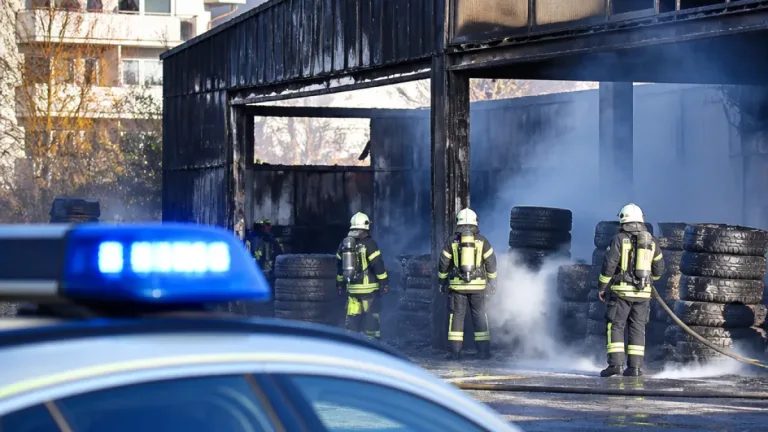 Lagerhalle in Ulm vollständig abgebrannt – Polizei ermittelt, Anwohner waren durch Rauch betroffen