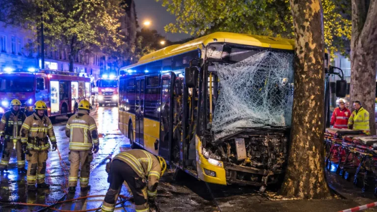 Linienbus fährt in Neukölln gegen Baum – mehrere Menschen teils schwer verletzt