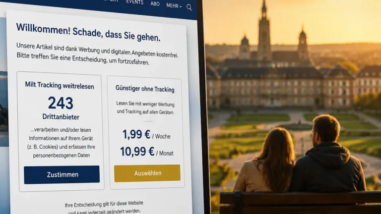Ludwigsburg: LKZ bietet Wahl zwischen Tracking-Werbung oder bezahltem Abo – 243 Drittanbieter involviert