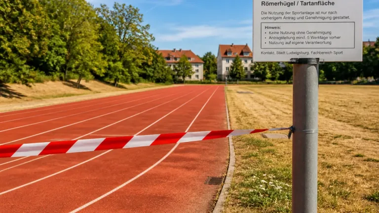 Ludwigsburg: Tartanplatz am Römerhügel wieder zugänglich – Nutzung nur mit Antrag