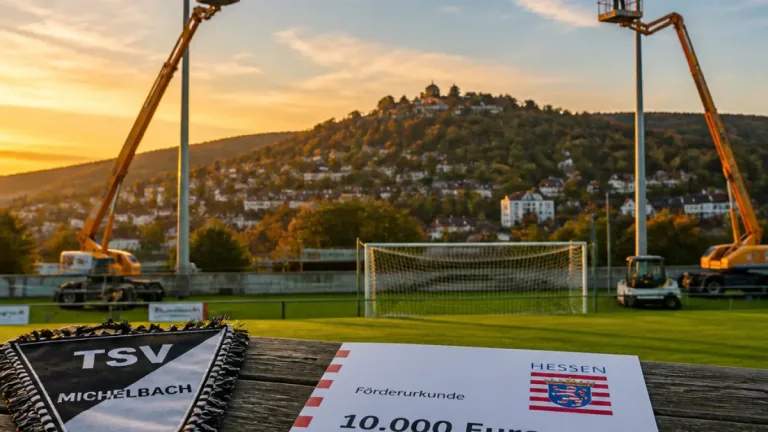 Marburg: Land fördert LED-Umrüstung der Flutlichtanlage beim TSV Michelbach mit 10.000 Euro