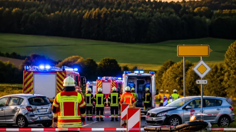 Mehrere Verletzte nach Unfall auf L369 bei Kaiserslautern – Einsatzkräfte vor Ort