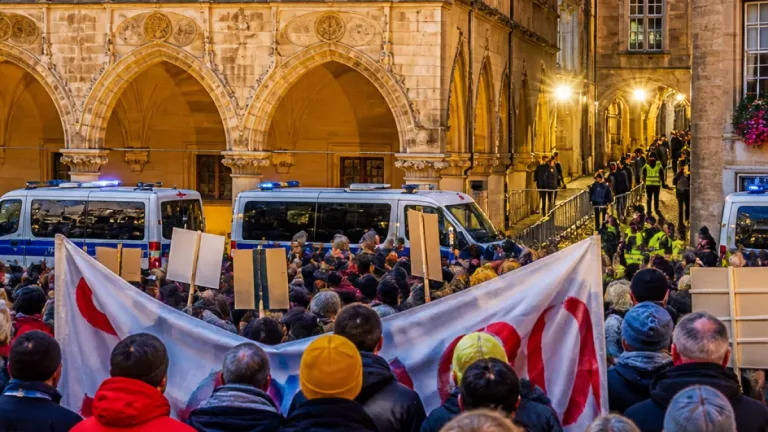 Münster: Kanzler Merz hält Laudatio bei Friedenspreis – Kundgebungen vor dem Rathaus