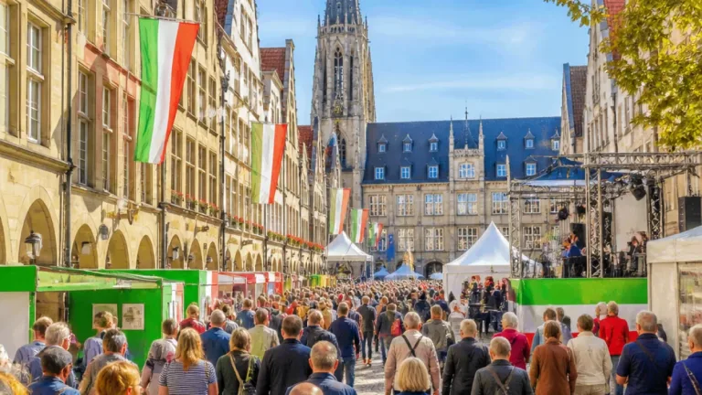 Münster richtet NRW-Tag zum 80. Landesgeburtstag aus: Landesmeile, Konzerte und Programme