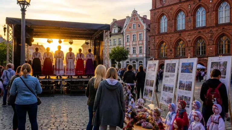 Neubrandenburg: Ukrainischer Unabhängigkeitstag mit Musik, Informationen und Dank auf dem Marktplatz