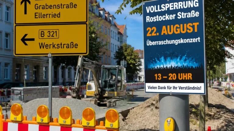 Neue Baustellen in Schwerin: Sperrungen und Umleitungen ab 17. August
