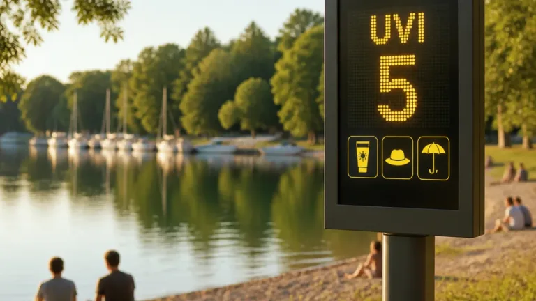 Neue UV-Index-Tafel am Auwaldsee: Ingolstadt erweitert Warnsystem zum Sonnenschutz