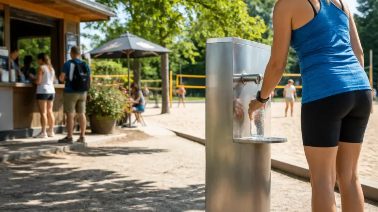 Neuer Trinkbrunnen in Bayreuth: Erfrischung in der Wilhelminenaue gegen Hitze