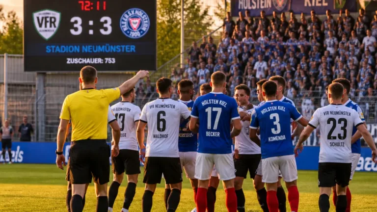 Neumünster: VfR erkämpft spektakulisches 3:3 gegen Tabellenführer Holstein Kiel II