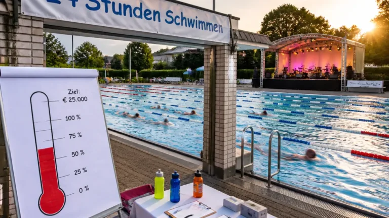 Neuss organisiert 24-Stunden-Schwimmen: Sport, Spenden und Schülerwettbewerb im Stadtbad