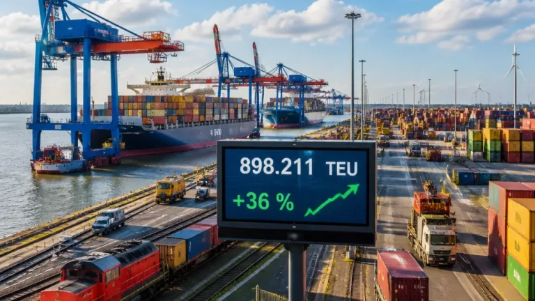 Niedersächsische Seehäfen verzeichnen starken Anstieg beim Containerumschlag