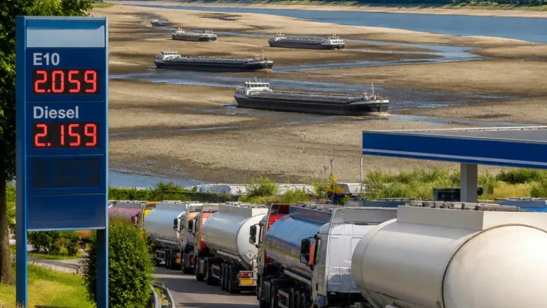 Niedrigwasser treibt Benzin- und Dieselpreise in Hessen nach oben