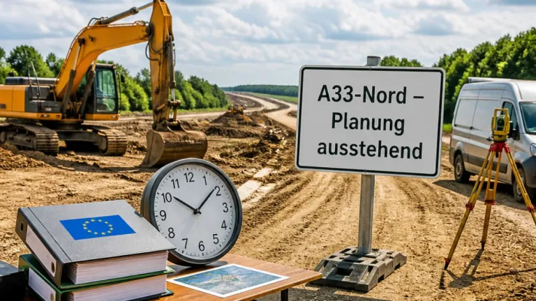 Osnabrück: EU-Prüfung der A33-Nord dauert 18 Monate – Region wartet auf Entscheidung