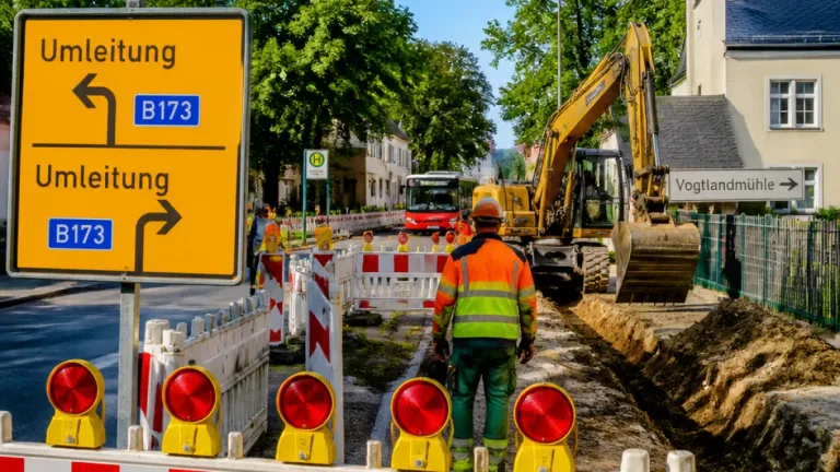 Plauen: Sanierung der Straßberger Hauptstraße beginnt – großräumige Umleitung eingerichtet