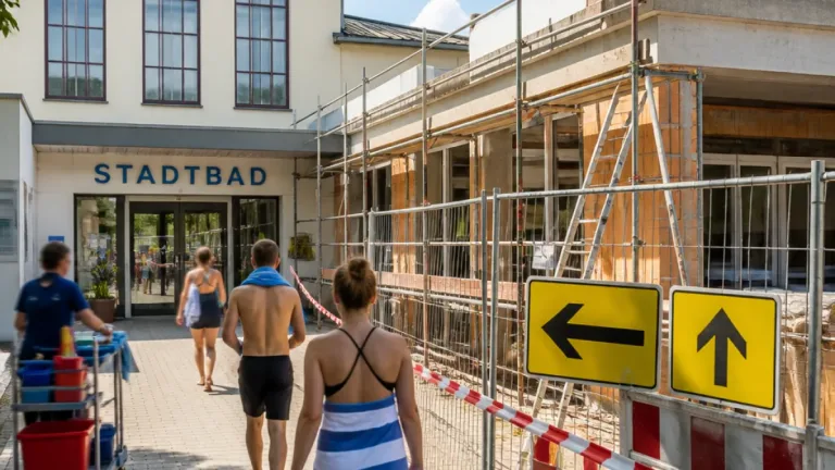 Plauen: Stadtbad öffnet nach Sommerpause trotz Baustelle an der Hofer Straße