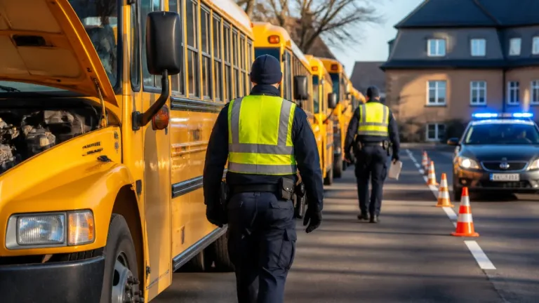Polizei überprüft Schulbusse in Stendal: Kleine Mängel behoben, mehrere Autofahrer unter Drogen festgestellt