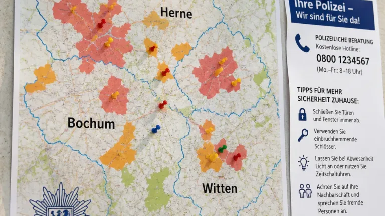 Polizei veröffentlicht Einbruchs-Radar für Bochum: Karte der Vorfälle soll Wachsamkeit stärken