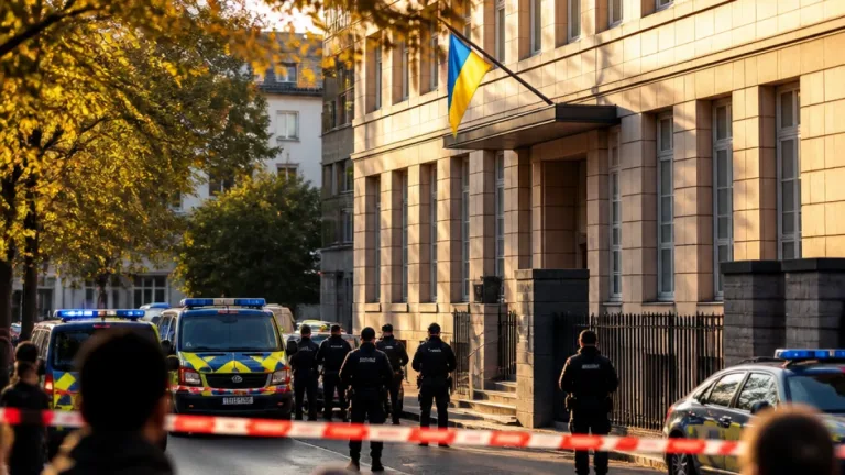 Polizeieinsatz am ukrainischen Generalkonsulat in Düsseldorf nach Drohung beendet